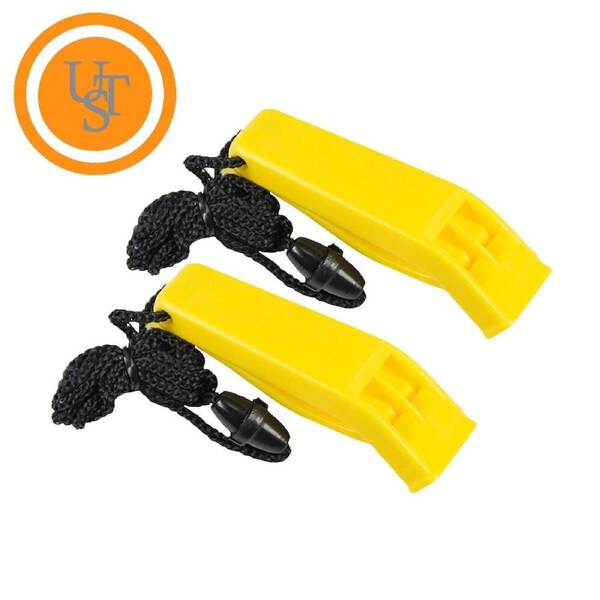 UST Hear-Me Yellow Whistle incl Break-Away Lanyard 2 Pack (U-1156870)