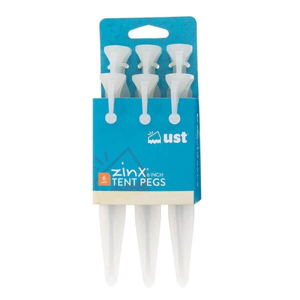 UST 6" Interlocking Durable Glow Tent Pegs 6 Pack (U-1156805)