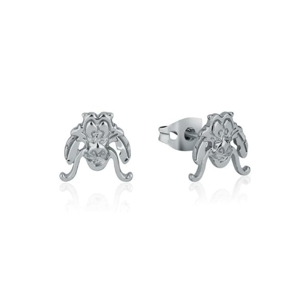 Disney Couture Kingdom - Mulan - Mushu Stud Earrings White Gold