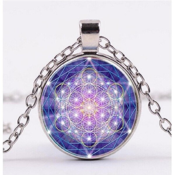 Pendant Magic Hexagram Greece Sacred Geometry Cube Metatron Necklace - Style 20