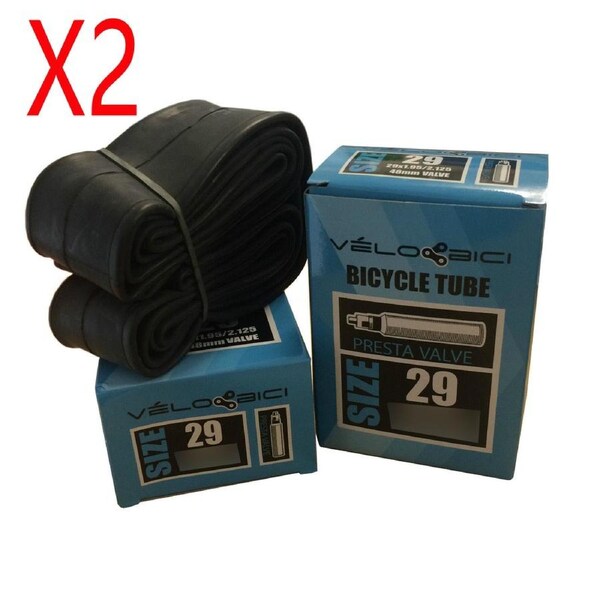 2 X Velobici 29" Mtb Inner Tube 29 X 1.75/2.35 F/V P/V 48Mm French/Presta Valve