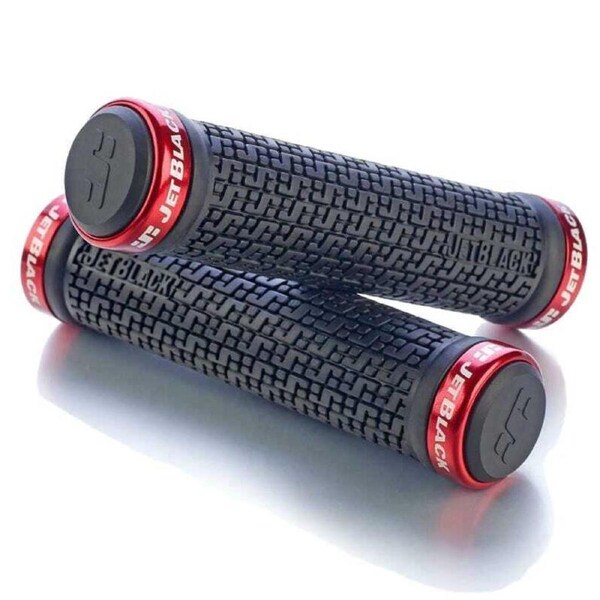 JetBlack Pin LockOn Grips Black/Red