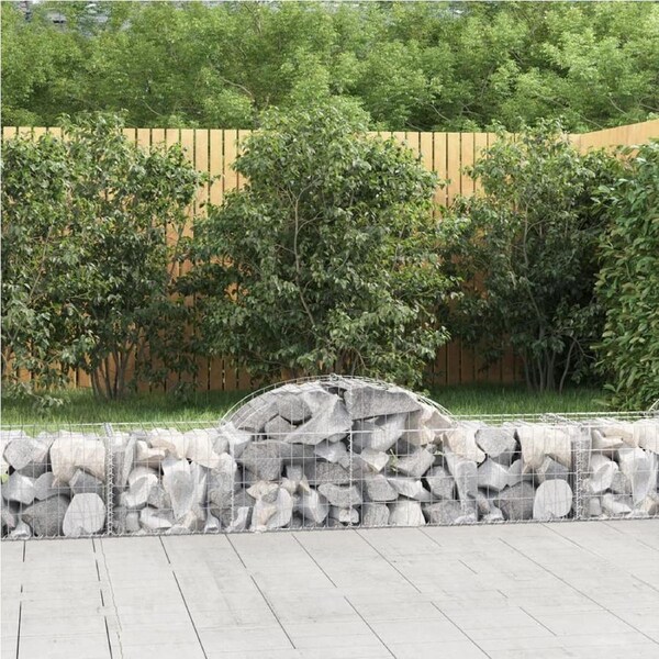 Arched Gabion Basket 200x50x40/60 cm Galvanised Iron vidaXL