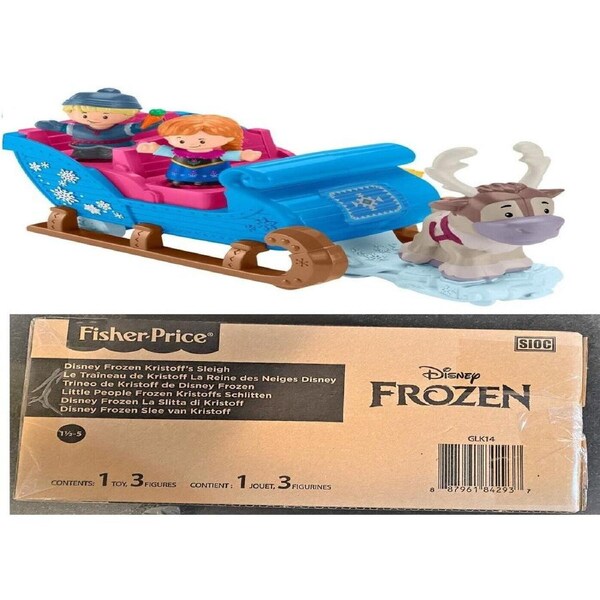 Disney Frozen Kristoff Sleigh Little People Figure and Vehicle Set Ages 2+ Toy