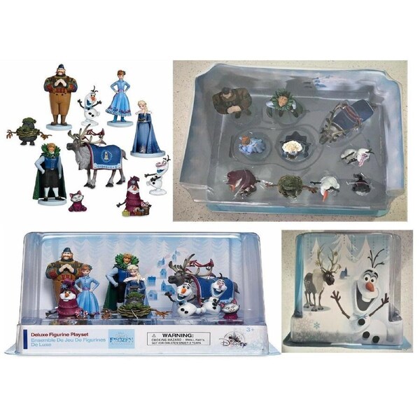 Frozen Adventure Deluxe Figure Play Set 10 Pieces Anna Elsa Olaf Kristoff Sven