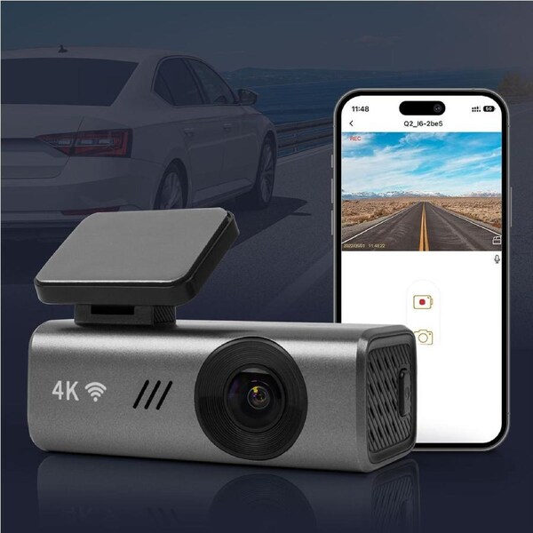 Manan Dash Camera 4K Wifi Car Recorder Voice Control Night Vision Parking Monitor 64G
