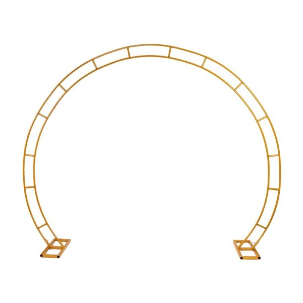 260cm Gold Metal Wedding Arch Round Balloon Birthday Party