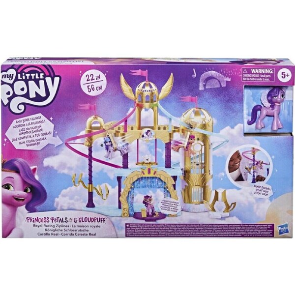 My Little Pony A New Generation Movie Royal Racing Zipline Princess Petals & Cloudpuff Playset