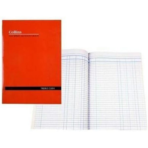 Collins Debden Account Book - A24 Series 3 Column Treble Cash 10203
