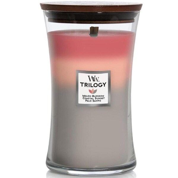 WoodWick Shoreline Trilogy Large Candle Crackles As It Burns 610G Hourglass