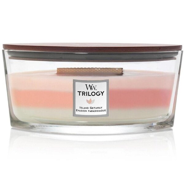 WoodWick Island Getaway Trilogy Candle Crackles As It Burns Ellipse Hearthwick