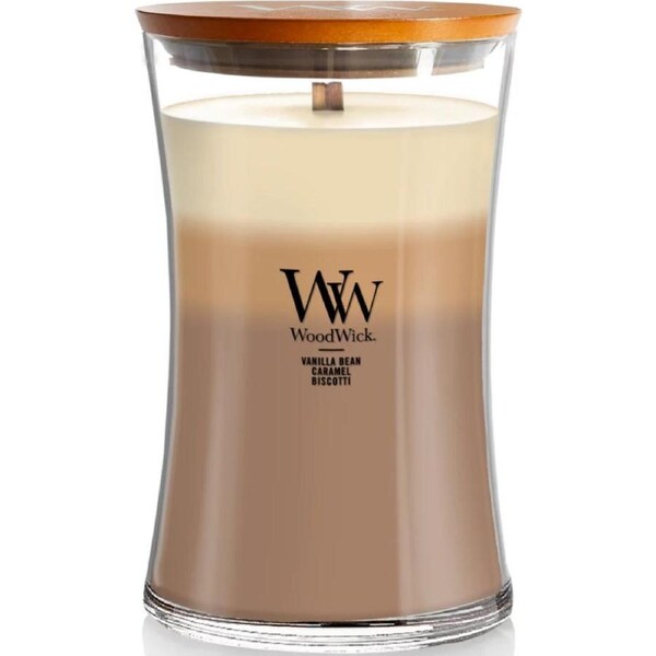 WoodWick Cafe Sweets Trilogy Large Candle Crackles As It Burns 610G Hourglass
