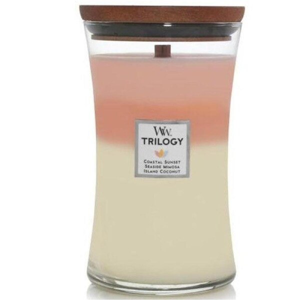 WoodWick Island Getaway Trilogy Large Candle Crackles As It Burns 610G Hourglass