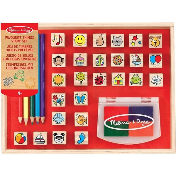Melissa & Doug Wooden Favorite Things Stamp Set