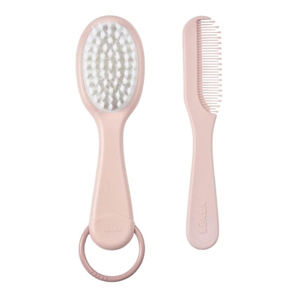 Beaba Baby Brush & Comb - Old Pink