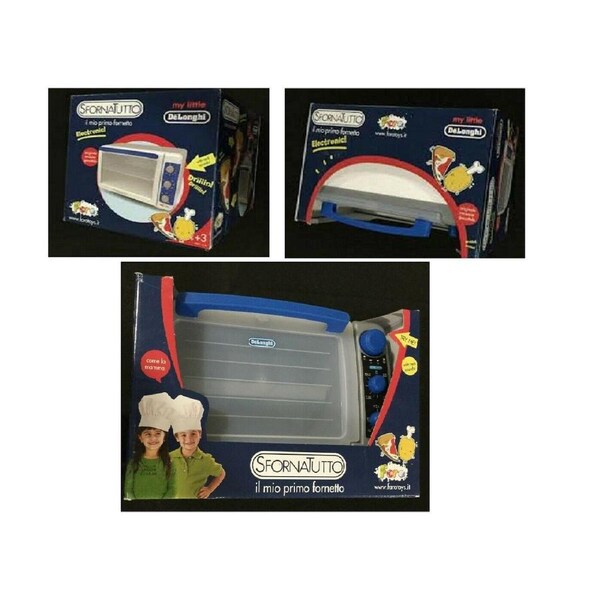 Kitchen Pretend Play Faro Delonghi Mircrowave Oven Cooking Chef Ages 3 Toy Girls