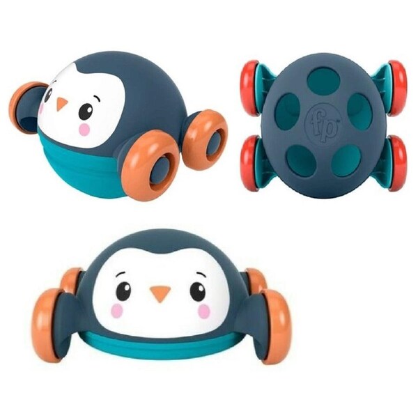 Fisher Price Baby Roll Pop and Zoom Friends Ages 2+ Toy Penguin Car