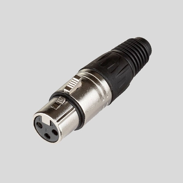 Leem Female XLR Cable Connector Nickel Pack of 1