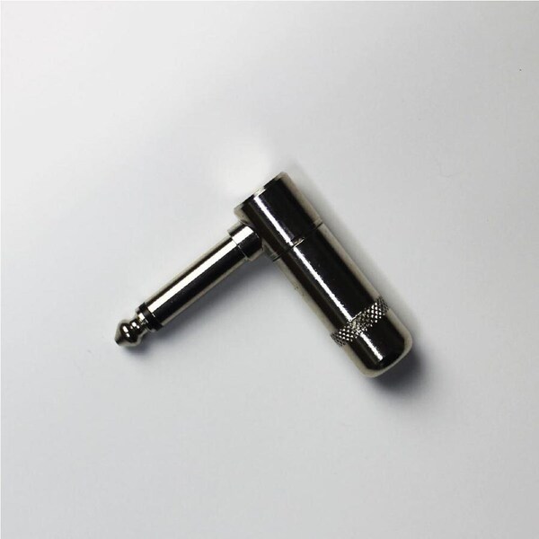 Leem 1/4" Metal Mono Right-Angled Cable Jack Plug (Pk-1)