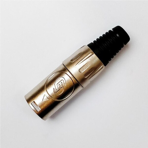 Leem Male Heavy Duty XLR Cable Connector in Nickel (Pk-1)