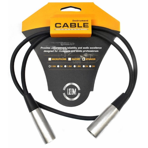 Leem 3ft XLR Male to XLR Male Speaker Cable