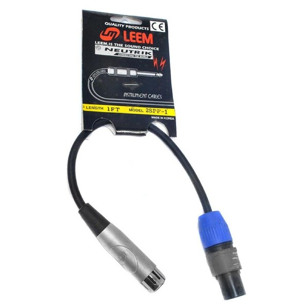 Leem 1ft Speaker Cable (Speakon - XLR Female)
