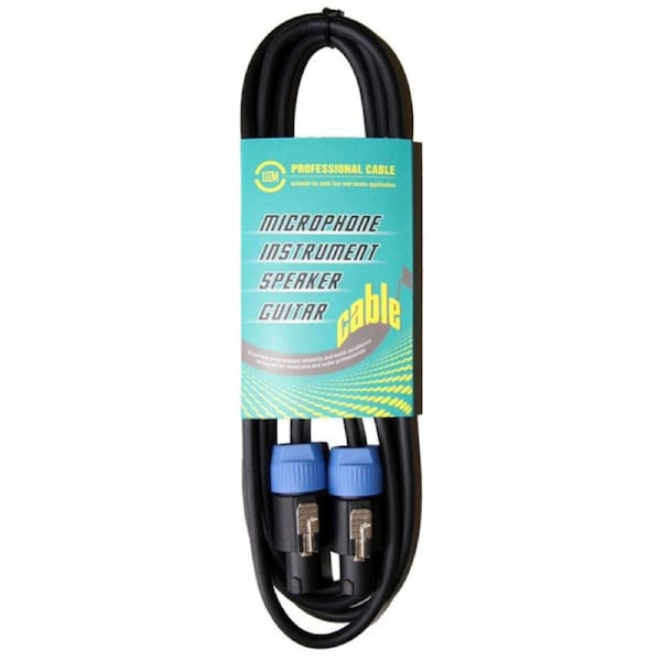 Leem 10ft Speaker Cable with Speakon Female Connectors, 12 AWG, Type CNL-4
