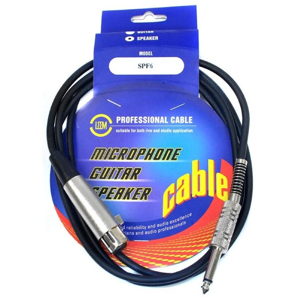 Leem 6ft Speaker Cable (1/4" Straight TS - XLR Female)