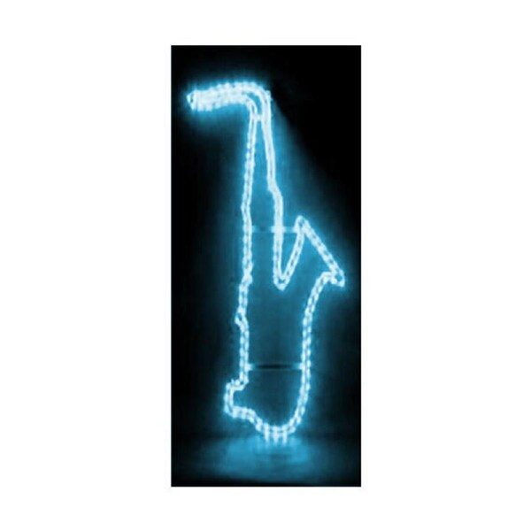MBT Lighting SL3BL Saxophone Shaped Rope Lighting In Blue