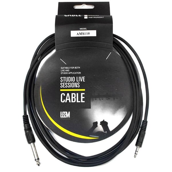 Leem 10ft Interconnect Cable (3.5mm Straight TRS - 1/4" Straight TS)