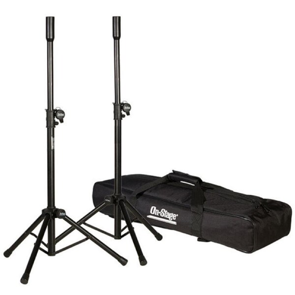 On Stage Mini Speaker Stand Pack with Pair of Mini Speaker Stands & Carry Bag