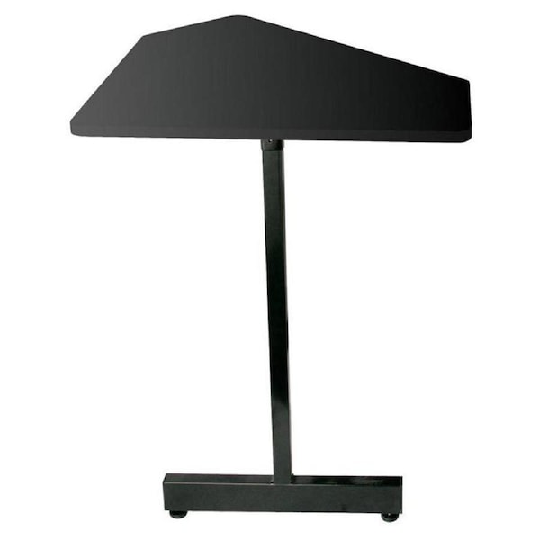 On Stage Workstation Corner Accessory Table in Black/Black Steel Frame