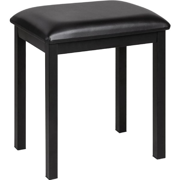 NU-X Metal Keyboard/Piano Bench with Padded Vinyl Top - Black Finish