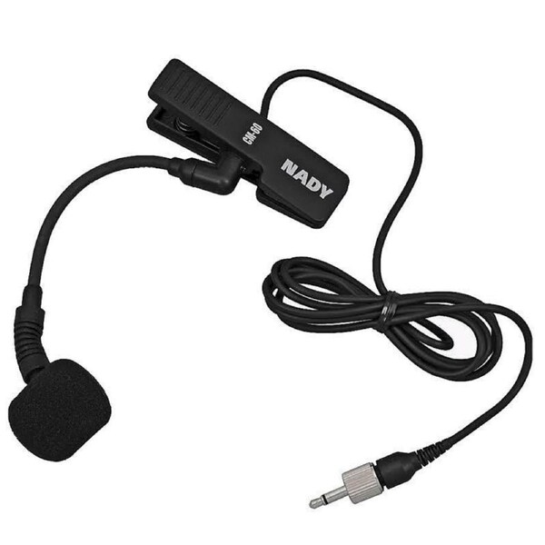 Nady CM-60 Clip-on Miniature Condenser Microphone with 3.5mm Mini-locking plug (TS)