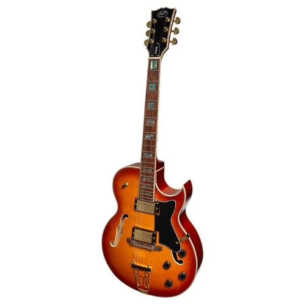 J&D Luthiers JDL-ESF-VTS Hollow Body ES-Style Archtop Electric Guitar Vintage Sunburst