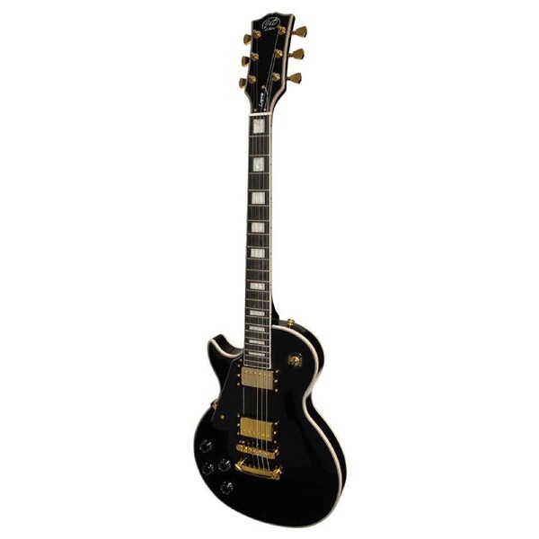 J&D Luthiers LP Custom-Style Electric Guitar Left Handed Black Model JDL-LCL-BLK