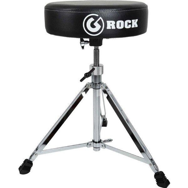 Gibraltar Rock Series Double Braced Round Drum Throne in Black