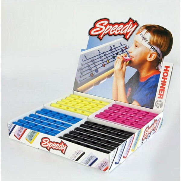 Hohner Speedy Harps Counter Display Box of 24 Asst Colours