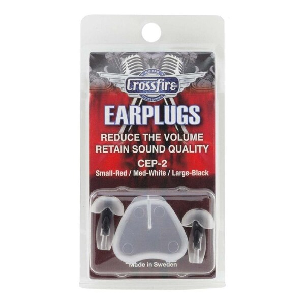 Crossfire Deluxe Earplugs (Large Black)