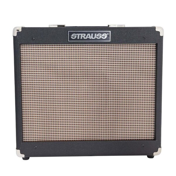 Strauss SVT-15R 15 Watt Valve Combo Amplifier with Reverb, 1x10 Speaker, Black