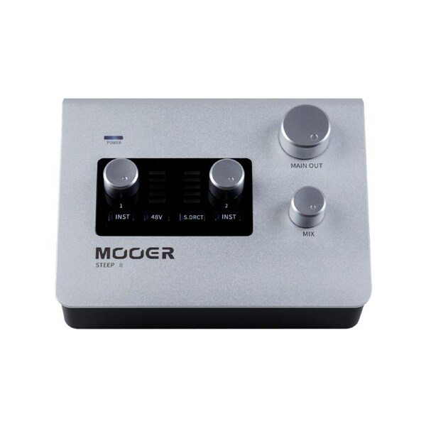 Mooer Steep II Multi-Platform Audio Interface Light Metallic with MIDI IN/OUT, 24bit/192kHz, Dual Inputs, and Zero-Latency Monitoring