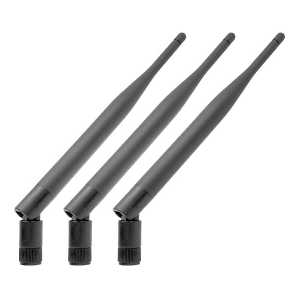 Elinz 3x Aerial Digital Wireless 2.4 GHz 5dBi Antenna RP-SMA Male Connector
