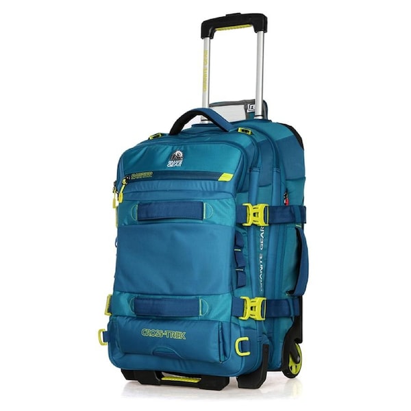 Granite Gear Water-Resistant Wheeled Duffle With Backpack Strap Suitcase Luggage Tote Carry On Sofecase G2022-5003 Blue