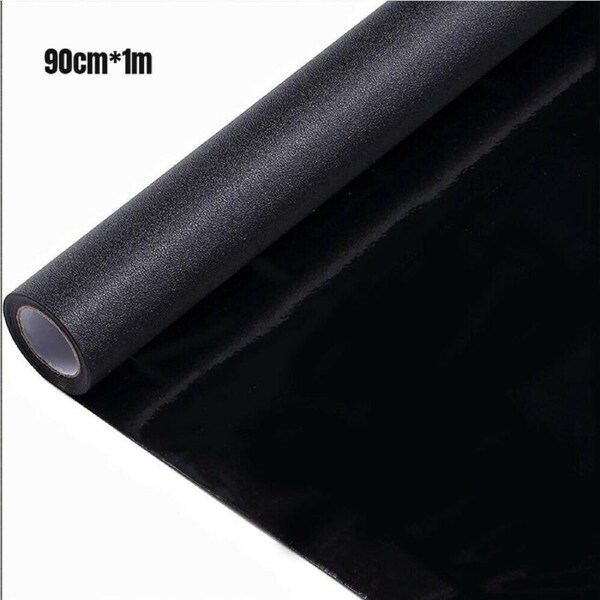 OZNALA 90*100cm Blackout Static Cling Window Glass Film Privacy Protection To Block Sun Decor (Black)