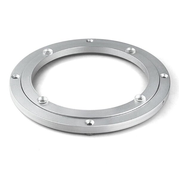 OZNALA 16" Aluminium Rotating Lazy Susan Bearing Turntable Round Dining Table Smooth Swivel Plate Hardware Heavy Duty Swivel Plate