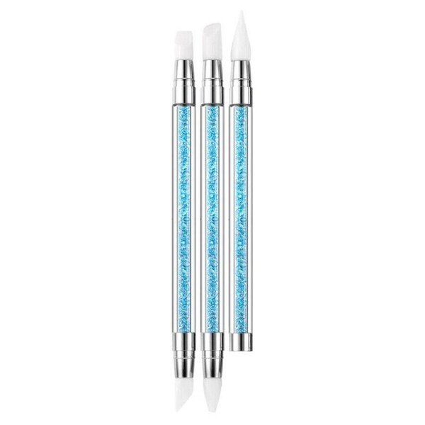 3Pcs Nail Art Design Brushes Dotting Pen Tool Set Painting UV Gel Drawing Brush