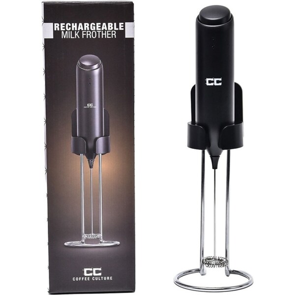 Coffee Culture USB Rechargeable Electric Milk Frother Tool For Coffee/Drink BLK