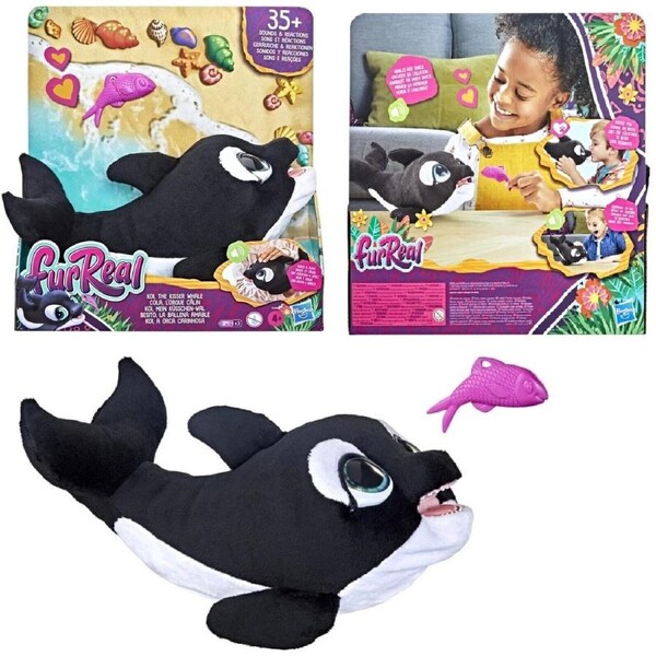 FurReal Koi Kisser Whale Interactive Electronic Pet Plush Ages 4+ New Toy Fish