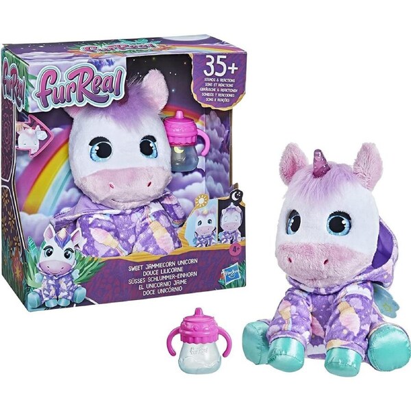 FurReal Sweet Jammiecorn Unicorn Light-Up Toy with 35+ Sounds Pet Play