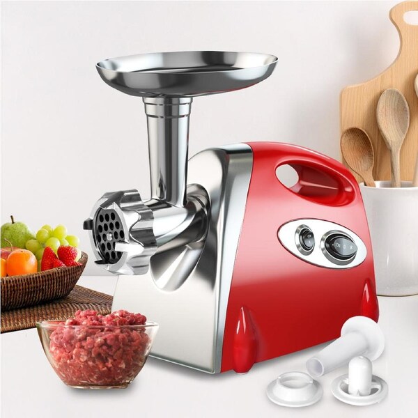 Spector Electric Meat Grinder Mincer 800W Sausage Filler Kibbe Maker Stuffer Red